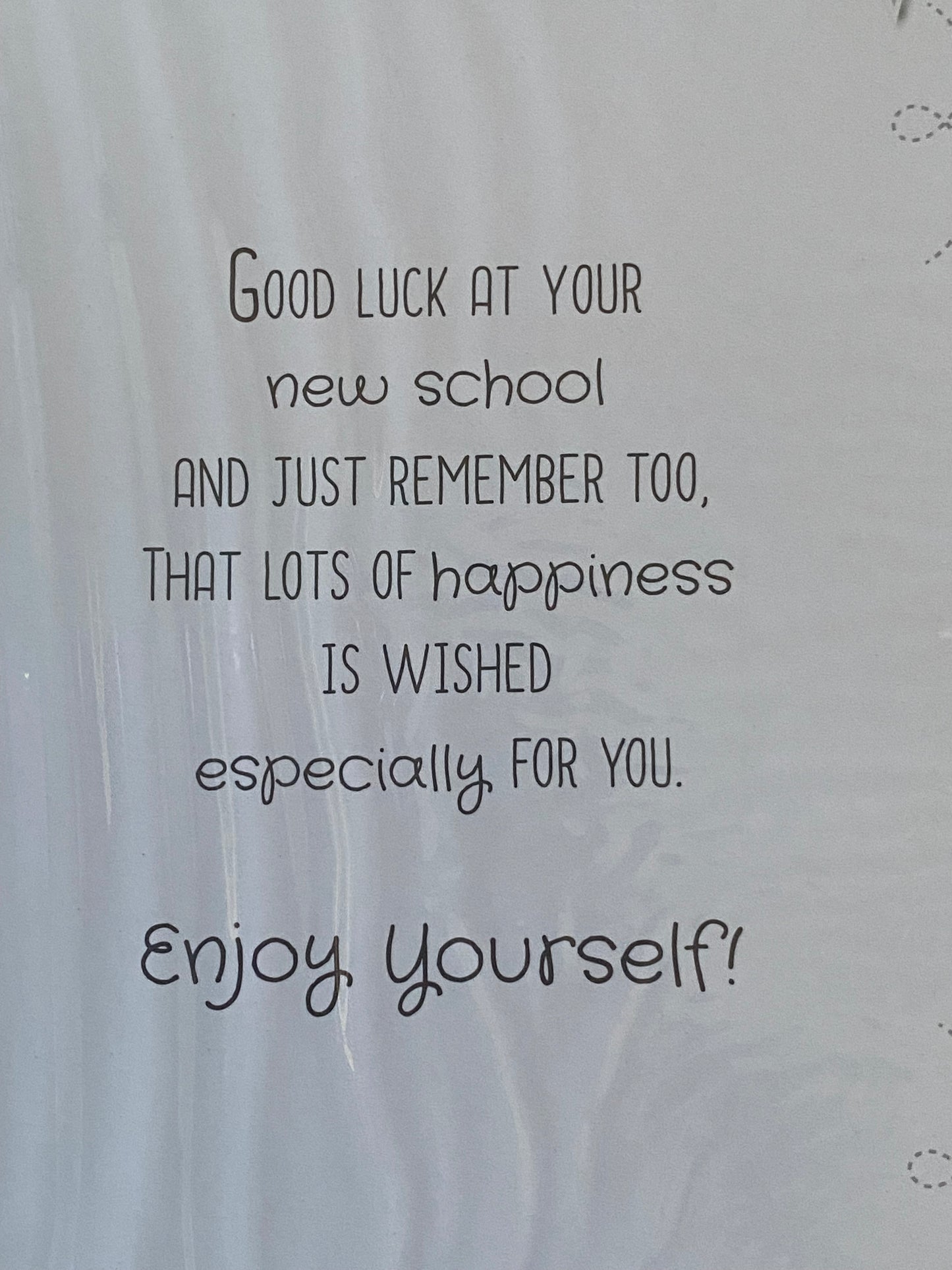 Wishing You Luck On Your 1st Day At Your New School Good Luck Card First School Multi Pencils/Silver Words Foil Detail(PH41556E)