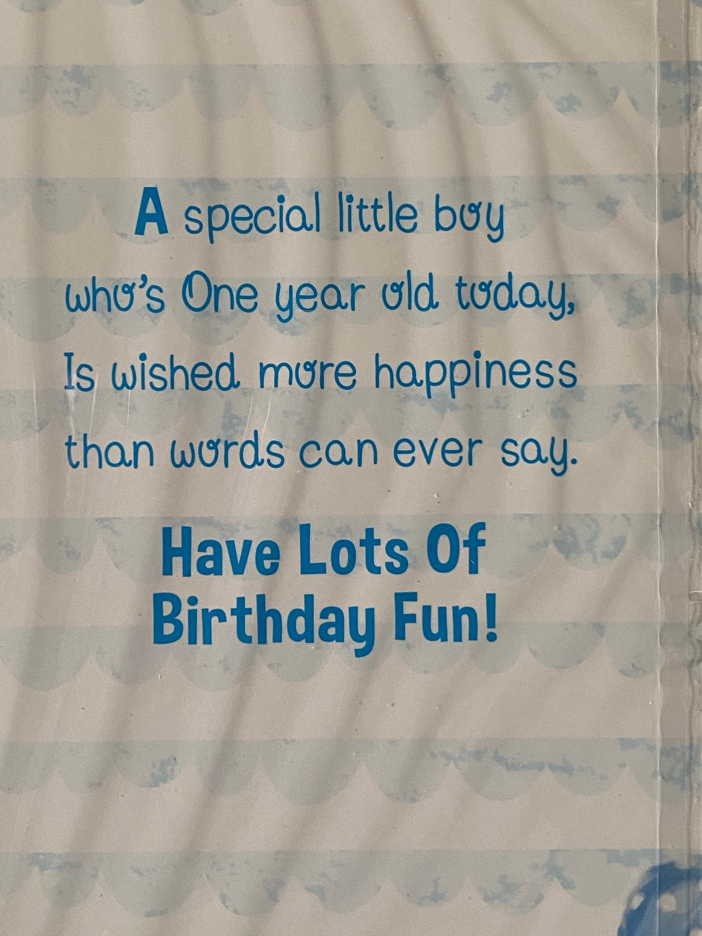 Boys Male Age 1 1st One First Happy 1st Birthday Card Bunting/Stars Glitter/Foil Detail(PH43341E)