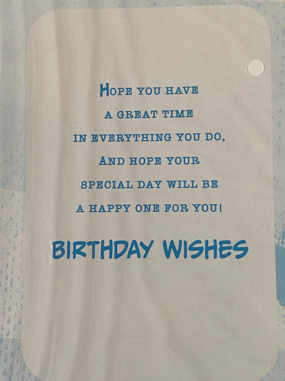 Boys Male Age 8 8th Eight Eighth 8 Today Just For You Birthday Card Bike/Watch/Console Foil Detail(PH45867A)