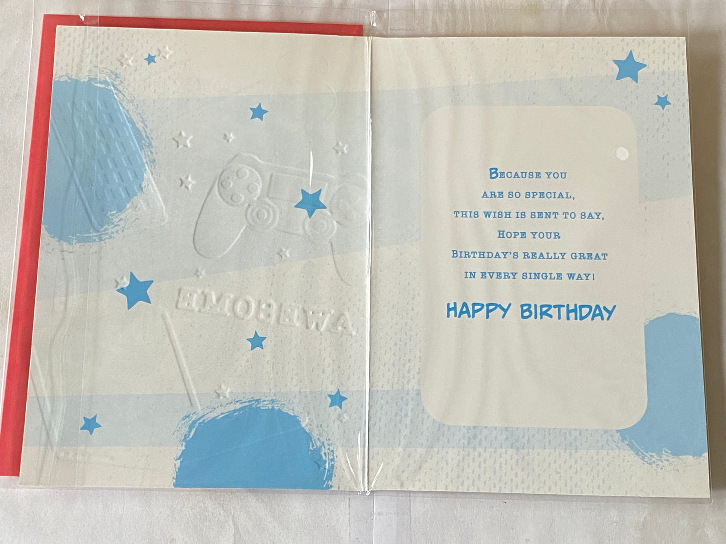 Boys Male Age 8 8th Eight Eighth 8 Today Have An Awesome Birthday Card Controller/Mobile/Laptop Foil Detail(PH45867E)