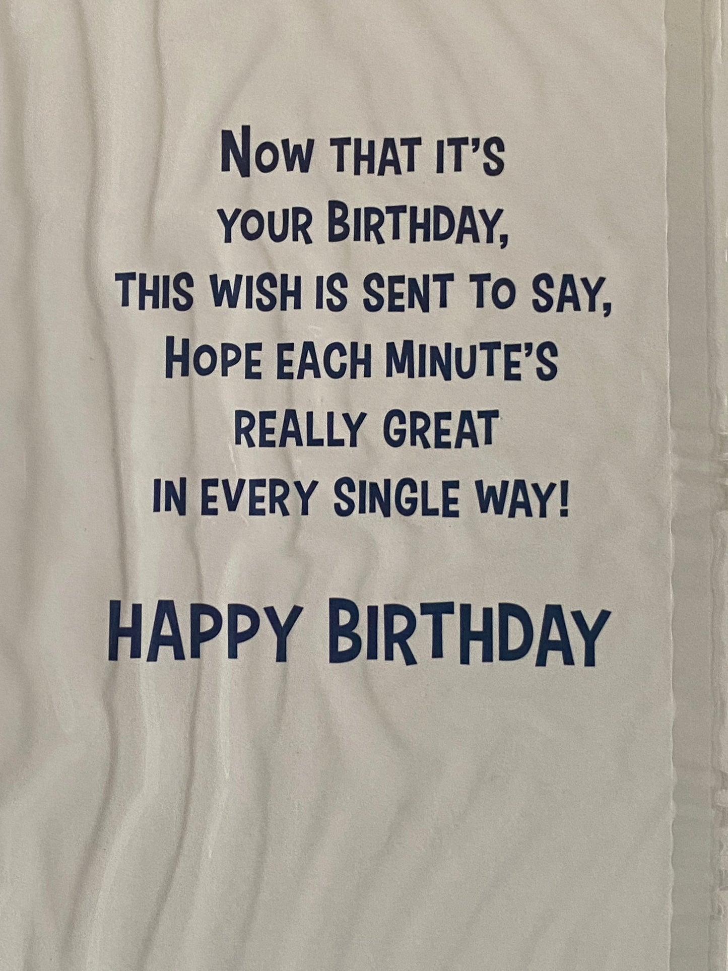 Boys Male Age 11 11th Eleven Eleventh You're 11 Today Happy Birthday To You Birthday Card White-Blue/Silver Words/Stars Foil Detail(VA207A)