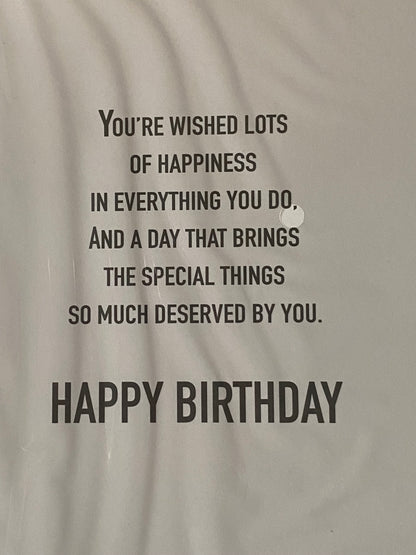 Boys Male Age 12 12th Twelve Twelfth Enjoy Your 12th Birthday Have The Best Day Ever Happy Birthday Card White/Silver/Red/Black Words/Stars Foil Detail(PH47340E)