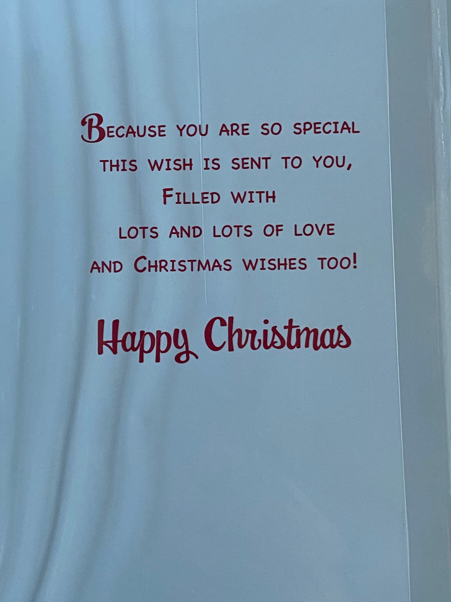 With Lots Of Love To You Grandson At Christmastime Christmas Card Cute Santa/Tree/Presents/Red Sleigh(NC-VX109B)