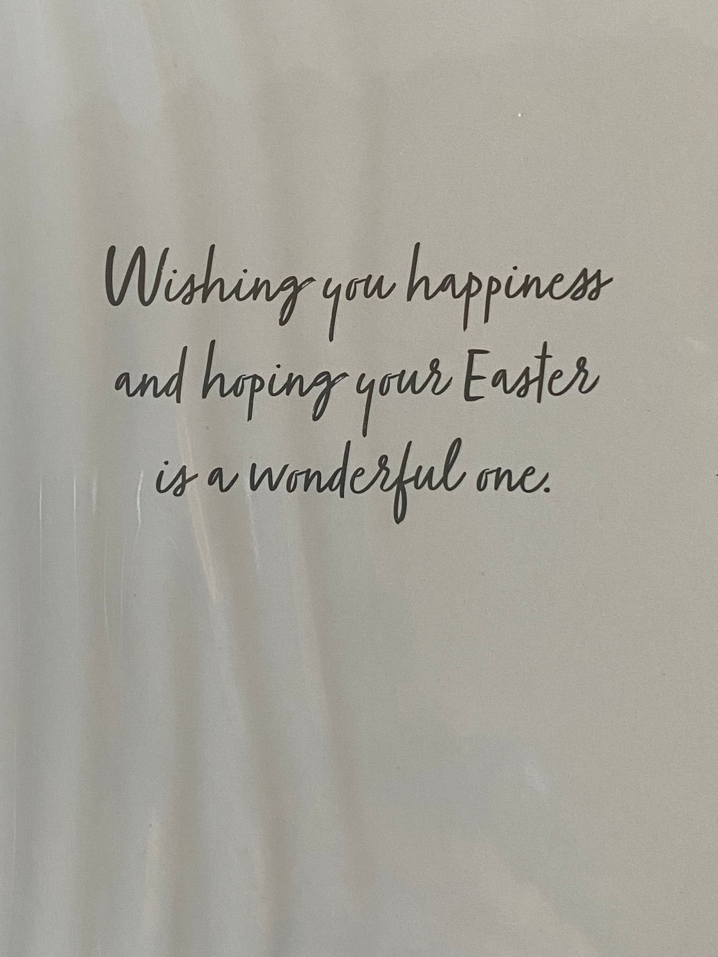 Granddaughter Happy Easter Card White-Big Green Egg/Multi Flowers/Words Foil Detail(PH50660A)