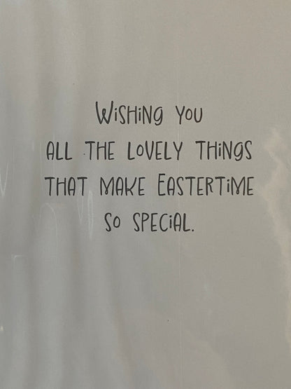 To A Special Granddaughter Happy Easter Card Green-Multi Eggs/Multi Flowers/Words Foil Detail(PH50660B)
