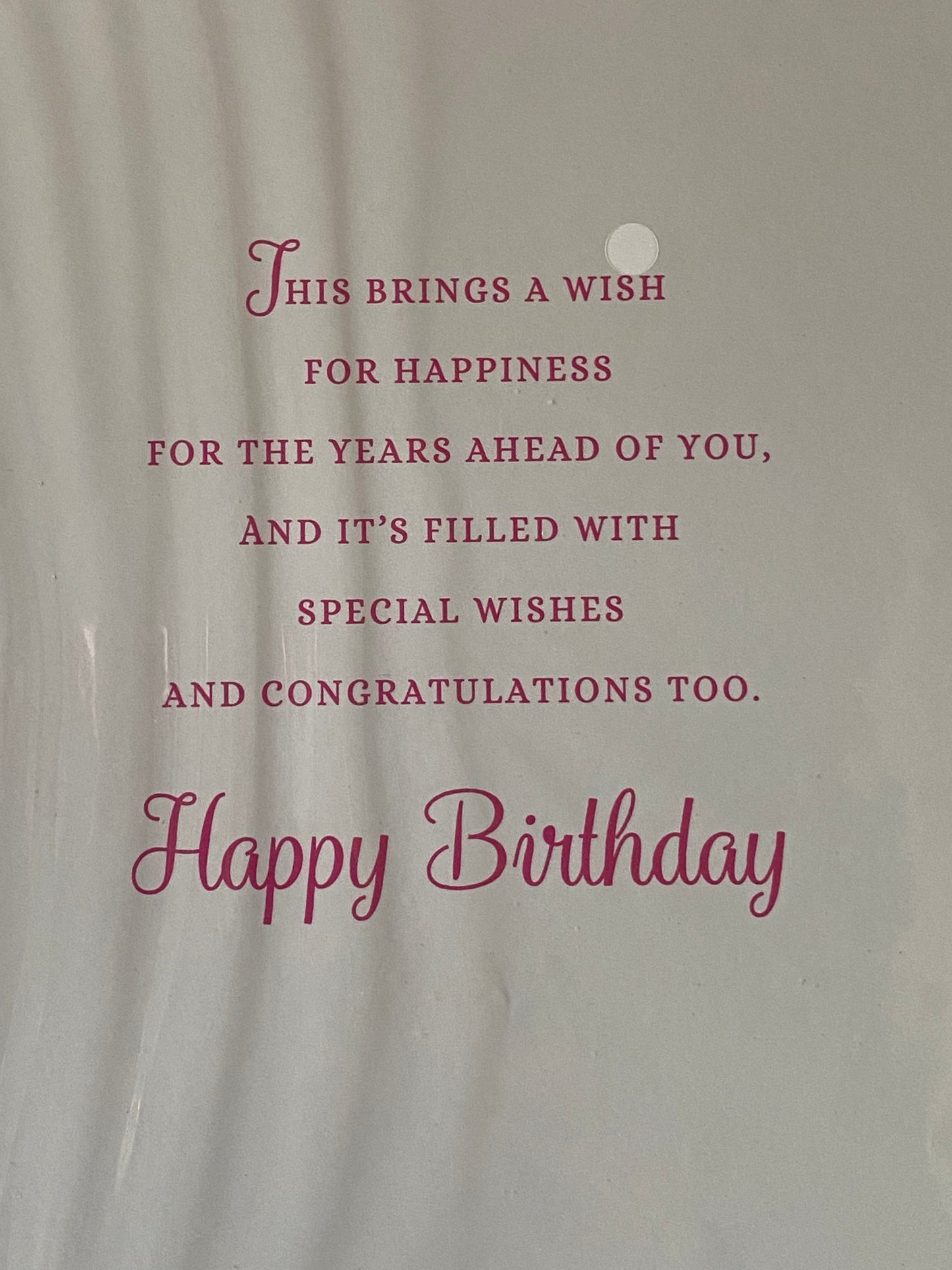 Ladies Female Age 21 21st Twenty-One Twenty-First Just For You On Your 21st Birthday Enjoy Your Day Birthday Card Pink Dress/White Chair Glitter/Foil Detail(PH44821E)