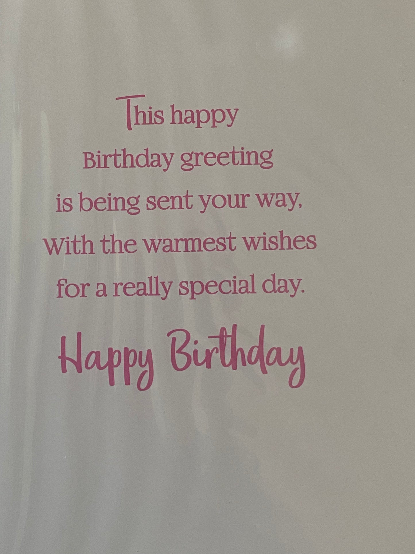 Ladies/Female Age 60 60th Sixty Sixtieth Enjoy Your 60th Birthday Card Pink+White Flowers/Pink Bow Glitter/Foil Detail(PH43608E)