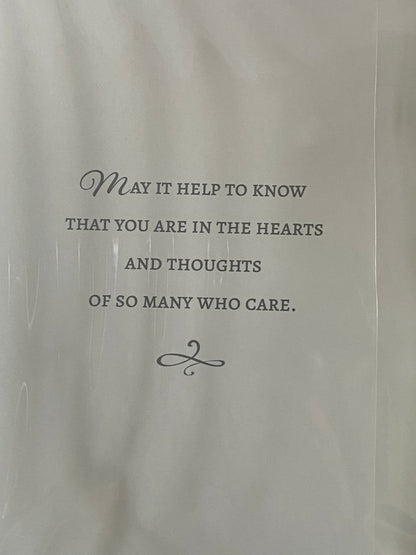Thinking Of You On The Loss of Your Friend Sympathy Card Condolence White/Yellow Flowers/Glass Vase Foil Detail(NC-VA161B)