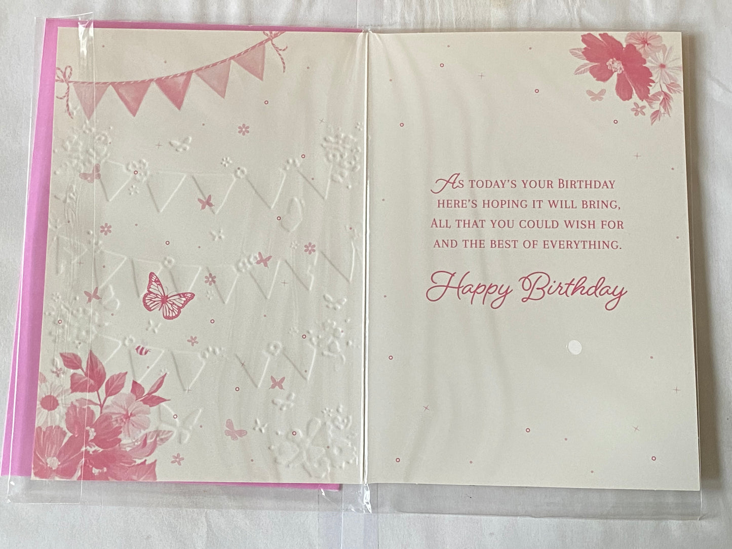 Ladies/Female Age 75 75th Seventy-Five Seventy-Fifth You're 75 Today Happy Birthday To You Birthday Card Multi Bunting/Flowers/Words Foil Detail(PH49473E)