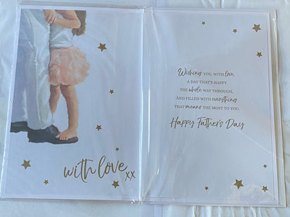 To A Really Wonderful Dad And A Brilliant Grandad With Love Father's Day Fathers Day Card Man/Girl/Words 3D/Foil Detail(PRELUDE43563)