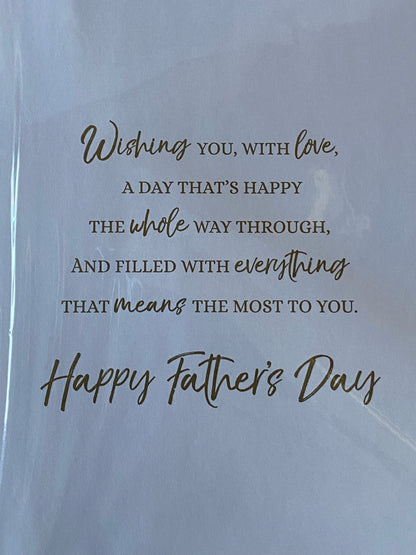 To A Really Wonderful Dad And A Brilliant Grandad With Love Father's Day Fathers Day Card Man/Girl/Words 3D/Foil Detail(PRELUDE43563)