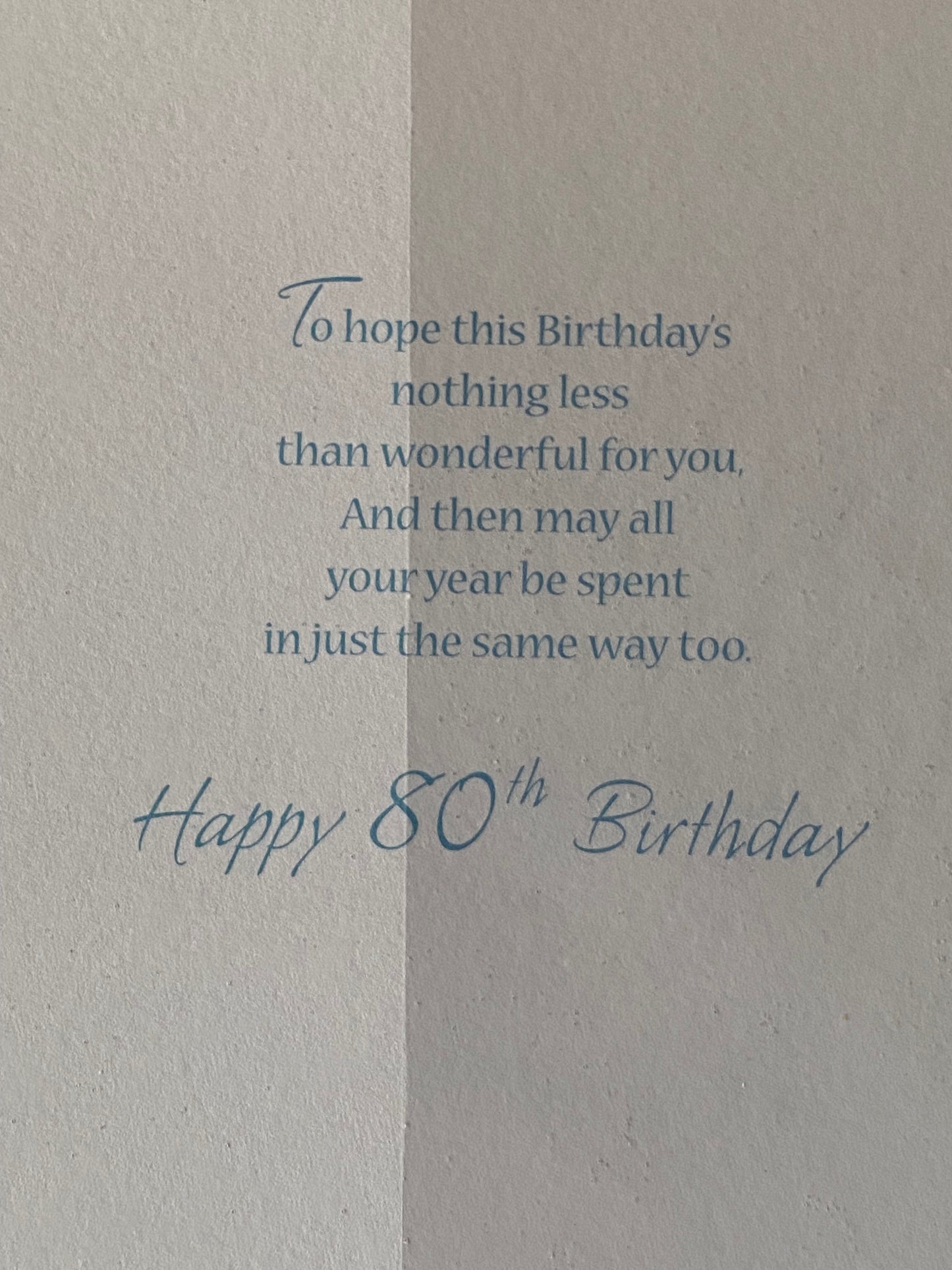 Mens Male 80th Age 80 Eighty Eightieth Wishing You A Very Special 80th Birthday Card Yachts/Words Glitter/Foil Detail(KI32819)