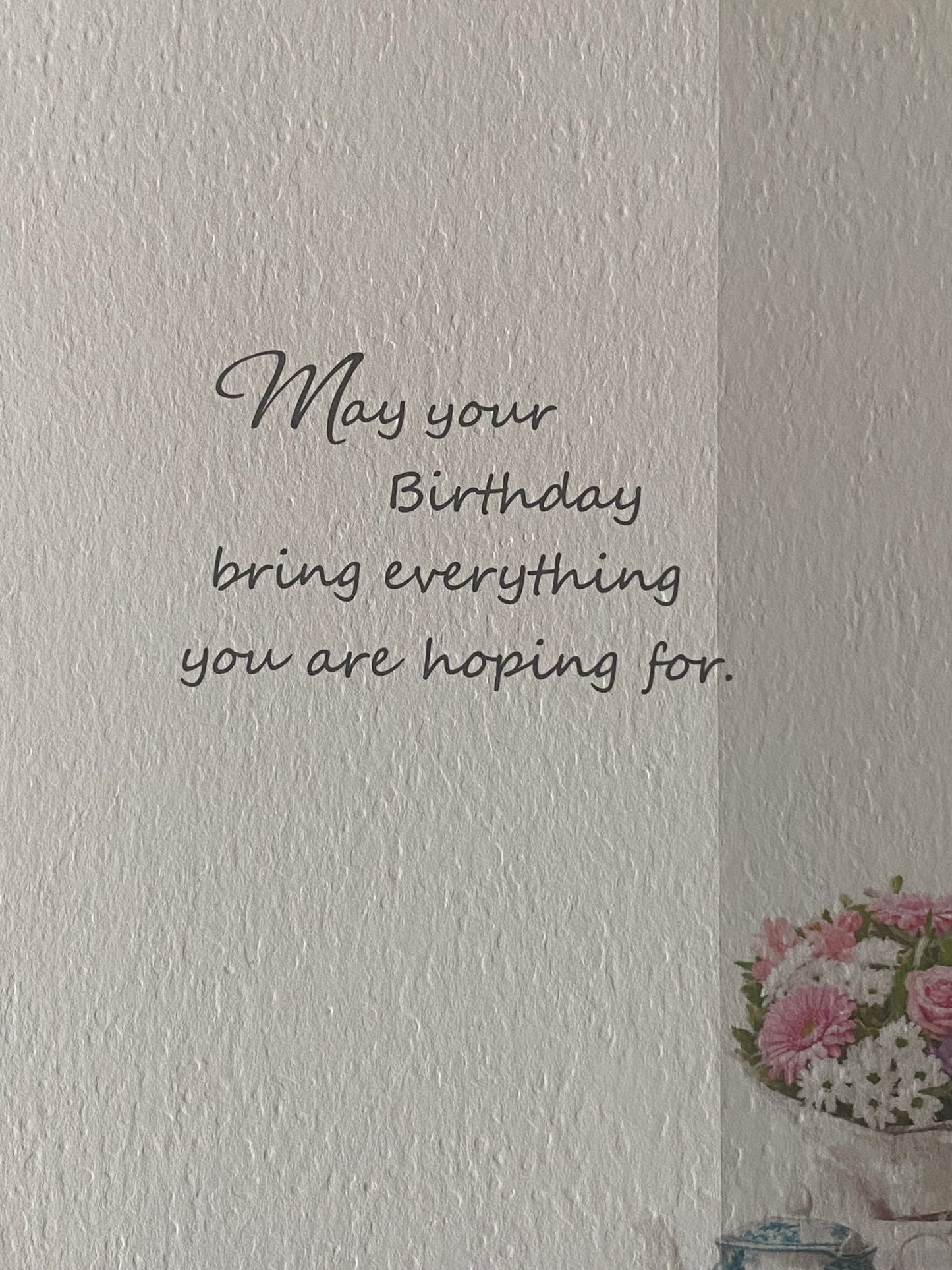 Ladies/Female Age 90 90th Ninety Ninetieth Now You're 90 Birthday Wishes Birthday Card Purple/Pink Flowers/Green Jug Vase Glitter Detail(SE28806)