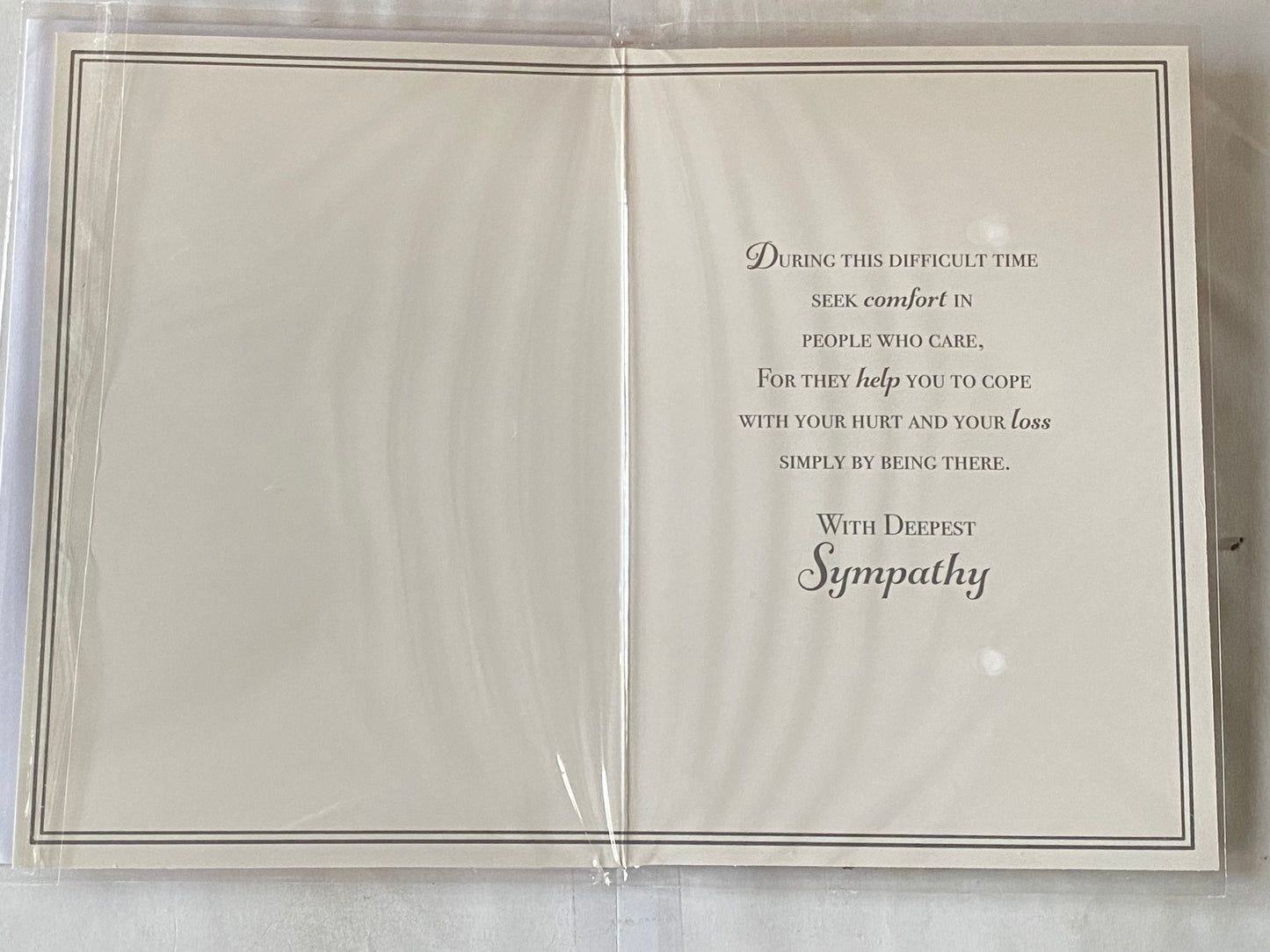 With Sympathy On The Sad Loss of Your Brother Sympathy Card Loss Condolence Ocean Scene/Silver Words Foil Detail(PH42362E)