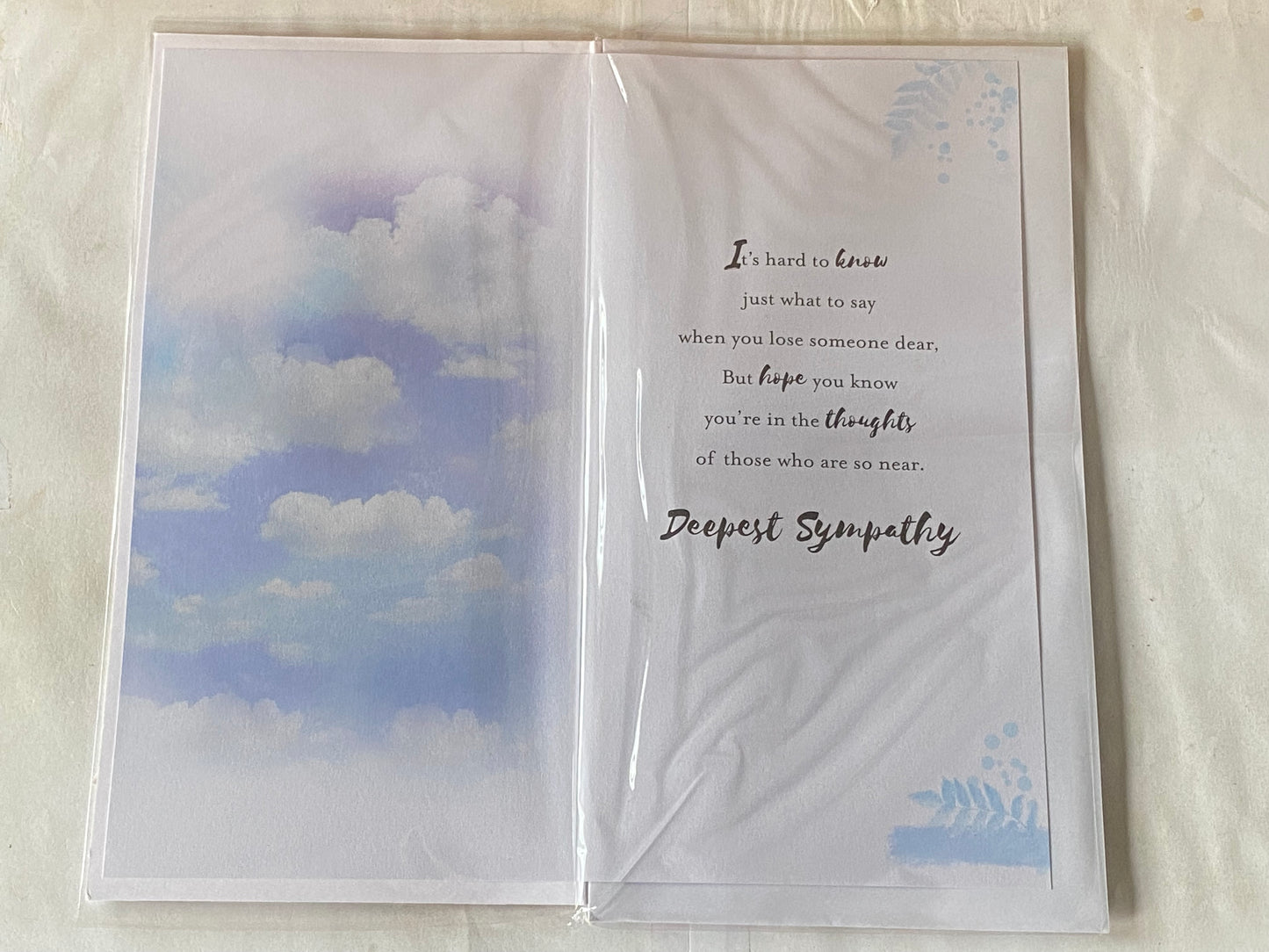 Your Wonderful Dad Will Be Missed So Much Dad Sympathy Card Condolence Clouds/Words 3D/Foil Detail(PRELUDE42924)