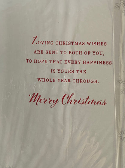 With Love Daughter & Son-In-Law Season's Greetings Christmas Card Red Door/Silver Words(PH46336B)