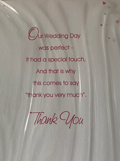 A Special Thank You To The Usher On Our Wedding Day Card Champagne Glasses/Multi Confetti Glitter/Foil Detail(PRELUDE32127)