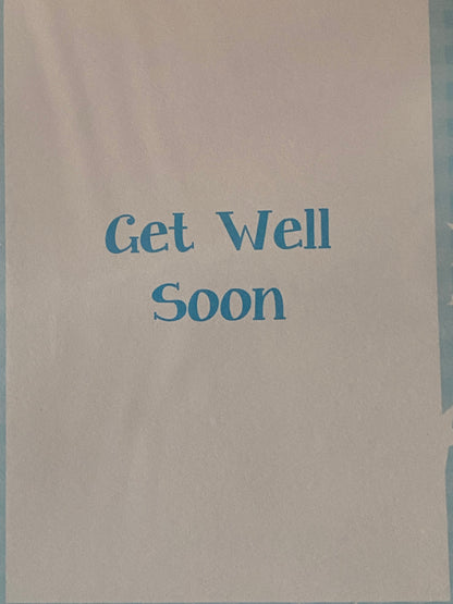 Get Well Soon Card Blue-Elephant/Mouse/Multi Words Design(BVC50-1060E)