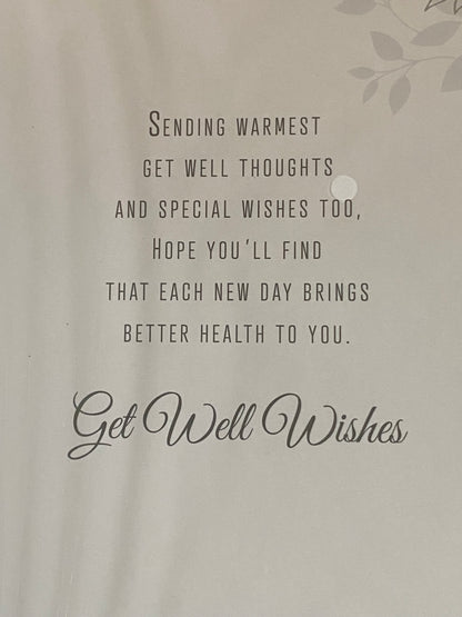 Sending Get Well Wishes Especially For You Get Well Soon Card Pub/Beer Garden/Gold Words Foil Detail(PH45856E)