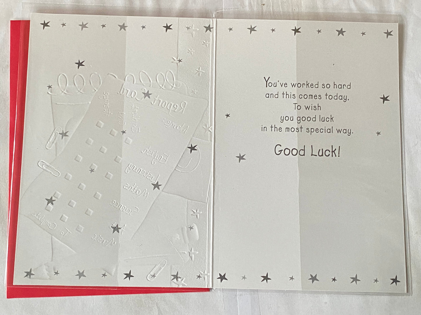 Good Luck In Your Exams! Card Exam White/Multi Report Card/Pencil Foil Detail(PH37150A)