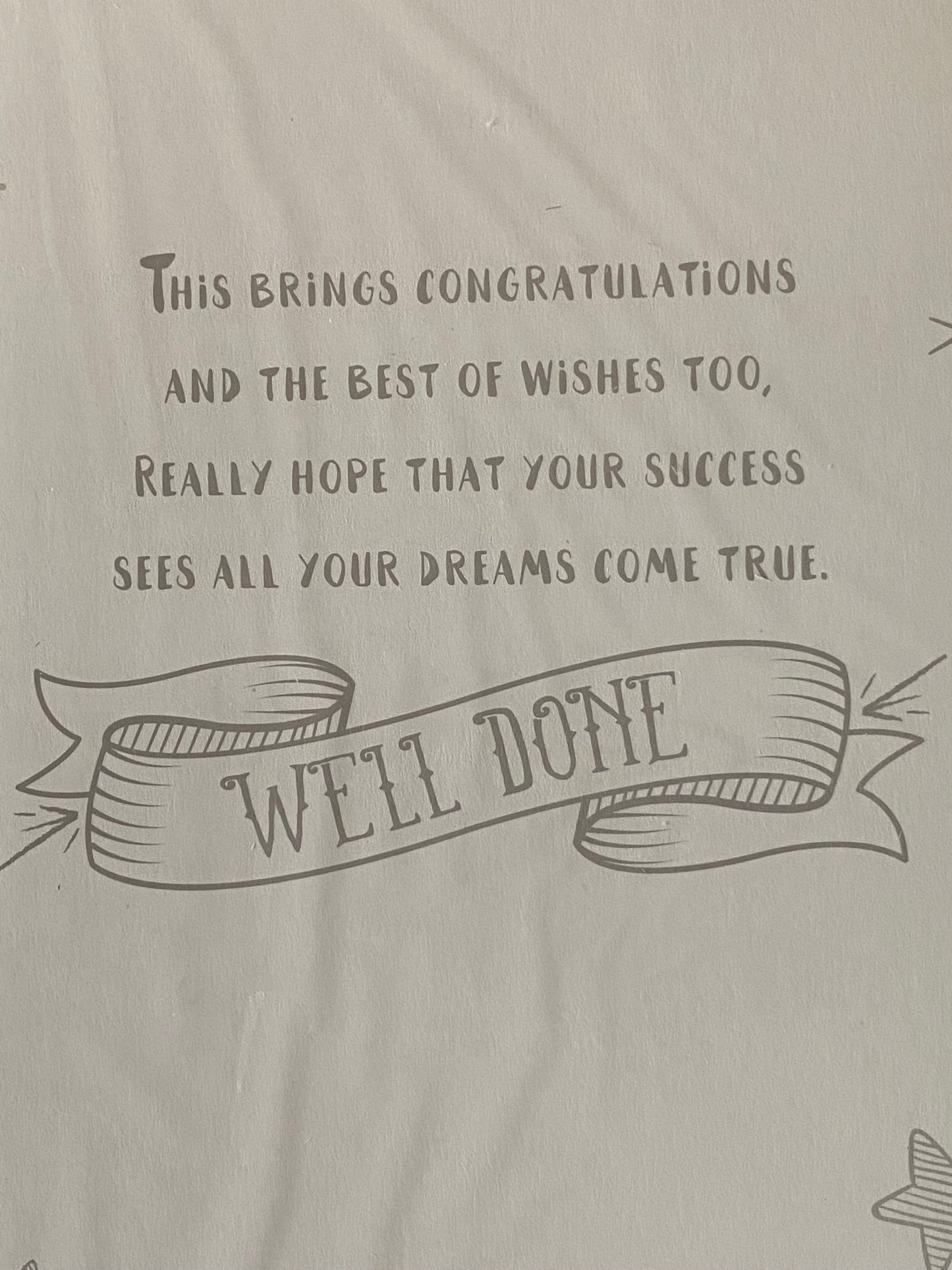 Congratulations On Passing Your Exams Card Exam Results Passed Passing Pass Well Done Exams Congratulations Red Bag/Multi Stars Foil Detail(PH43514A)