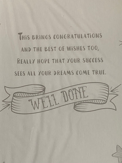 Congratulations On Passing Your Exams Card Exam Results Passed Passing Pass Well Done Exams Congratulations Red Bag/Multi Stars Foil Detail(PH43514A)