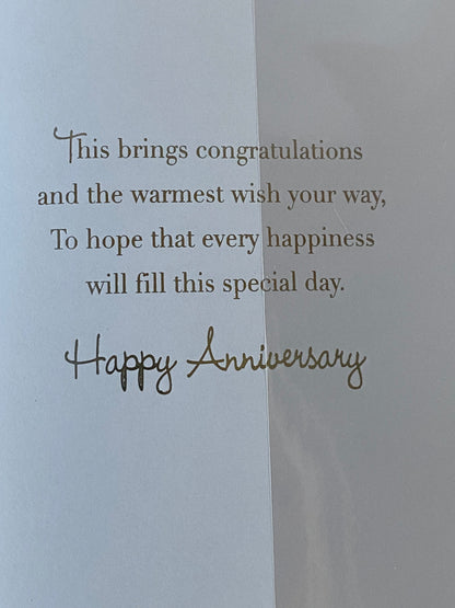 To A Special Mum & Dad On Your Silver Anniversary 25th Wedding Anniversary Card Wedding Cake Foil Detail(PRELUDE32982)