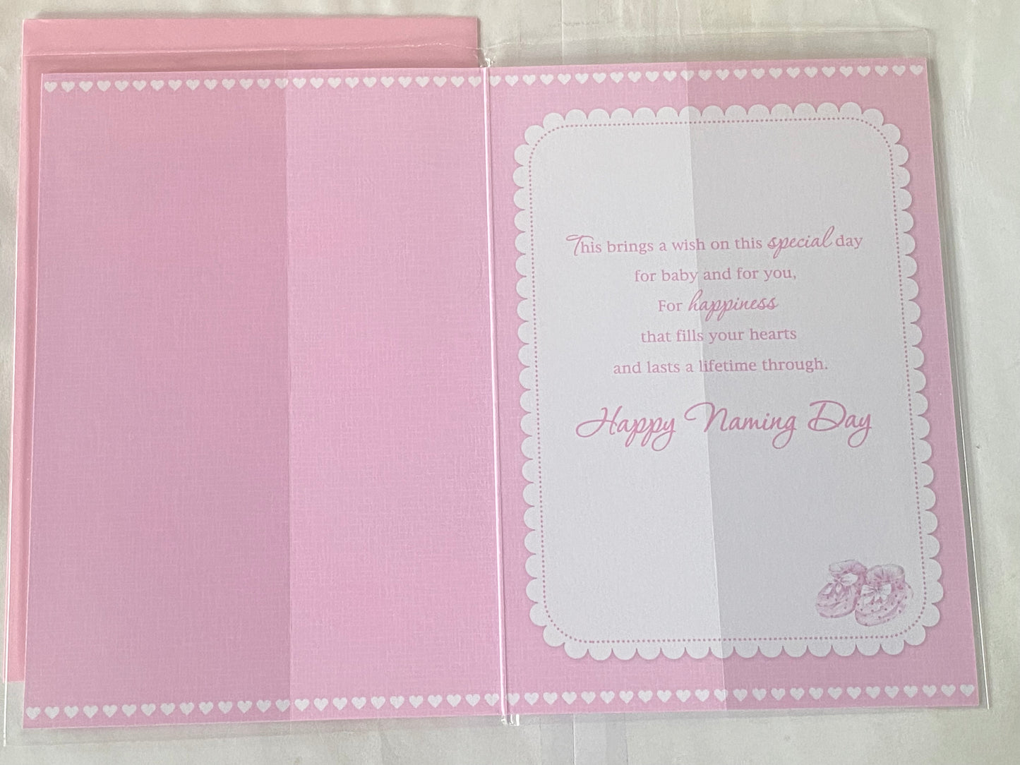 Baby Girl Naming Day Card With Special Wishes On Your Daughter's Naming Day Gorgeous Little Baby Girl Glitter/Foil Detail(KI35684)