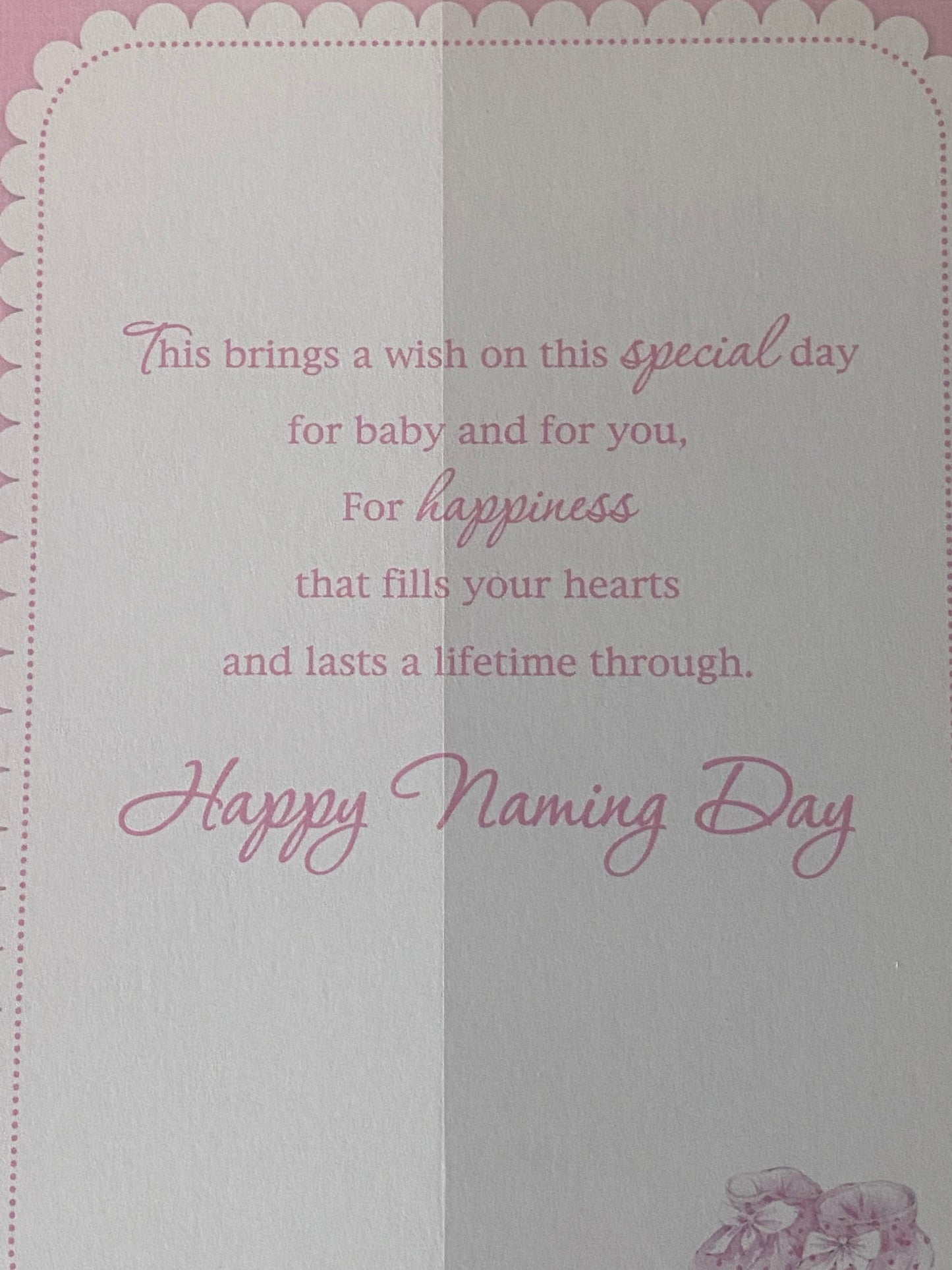 Baby Girl Naming Day Card With Special Wishes On Your Daughter's Naming Day Gorgeous Little Baby Girl Glitter/Foil Detail(KI35684)