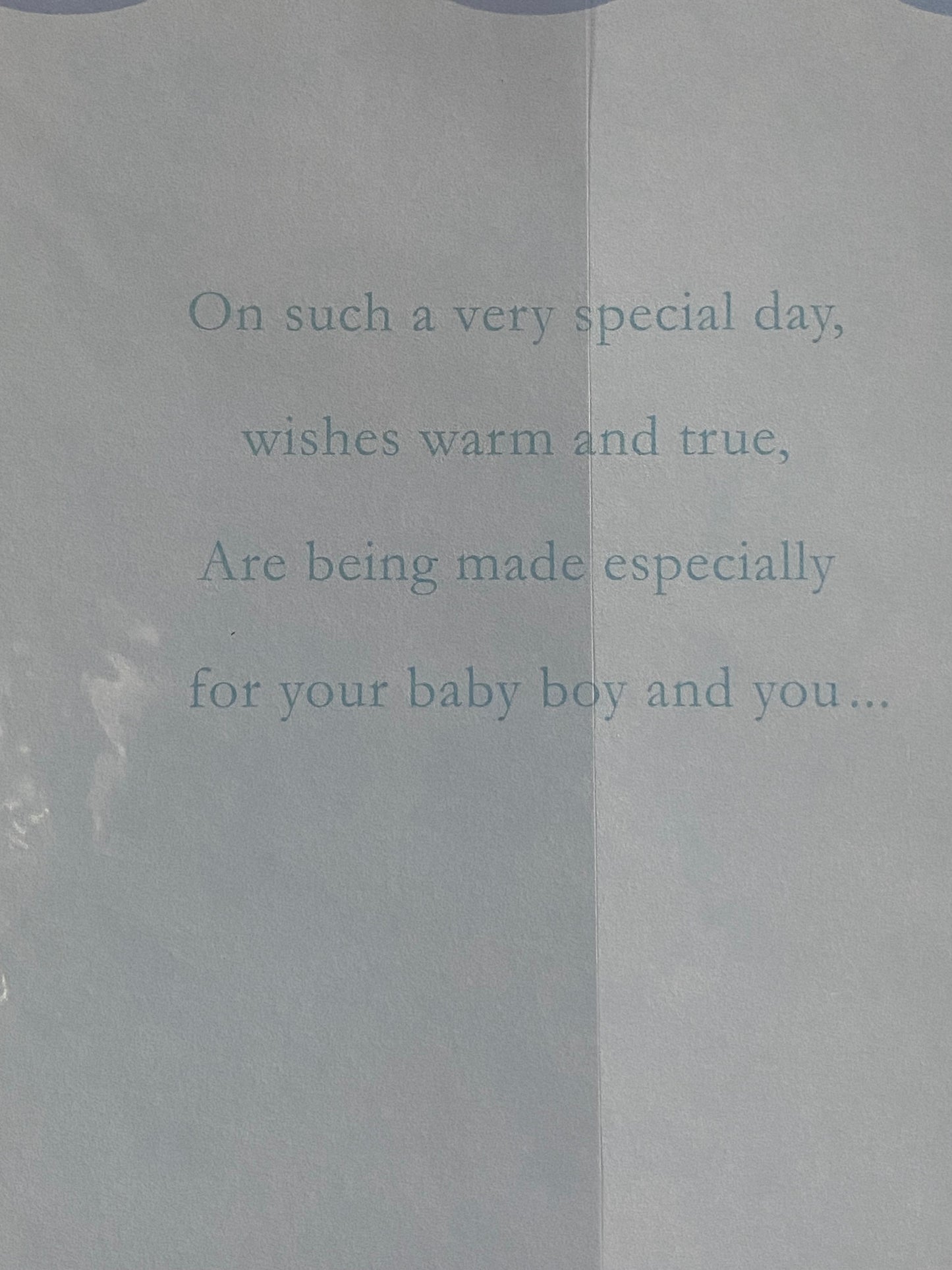 Baby Boy Naming Day Card Congratulations On Your Baby's Naming Day Silver/Blue Prams Foil Detail(PRELUDE32115)