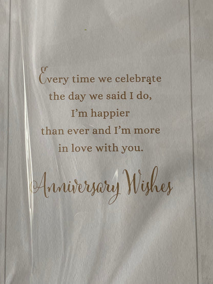 For My Husband Time To Celebrate With All My Love On Our Anniversary Wedding Anniversary Card Champagne/Words(XQUISITE46009)