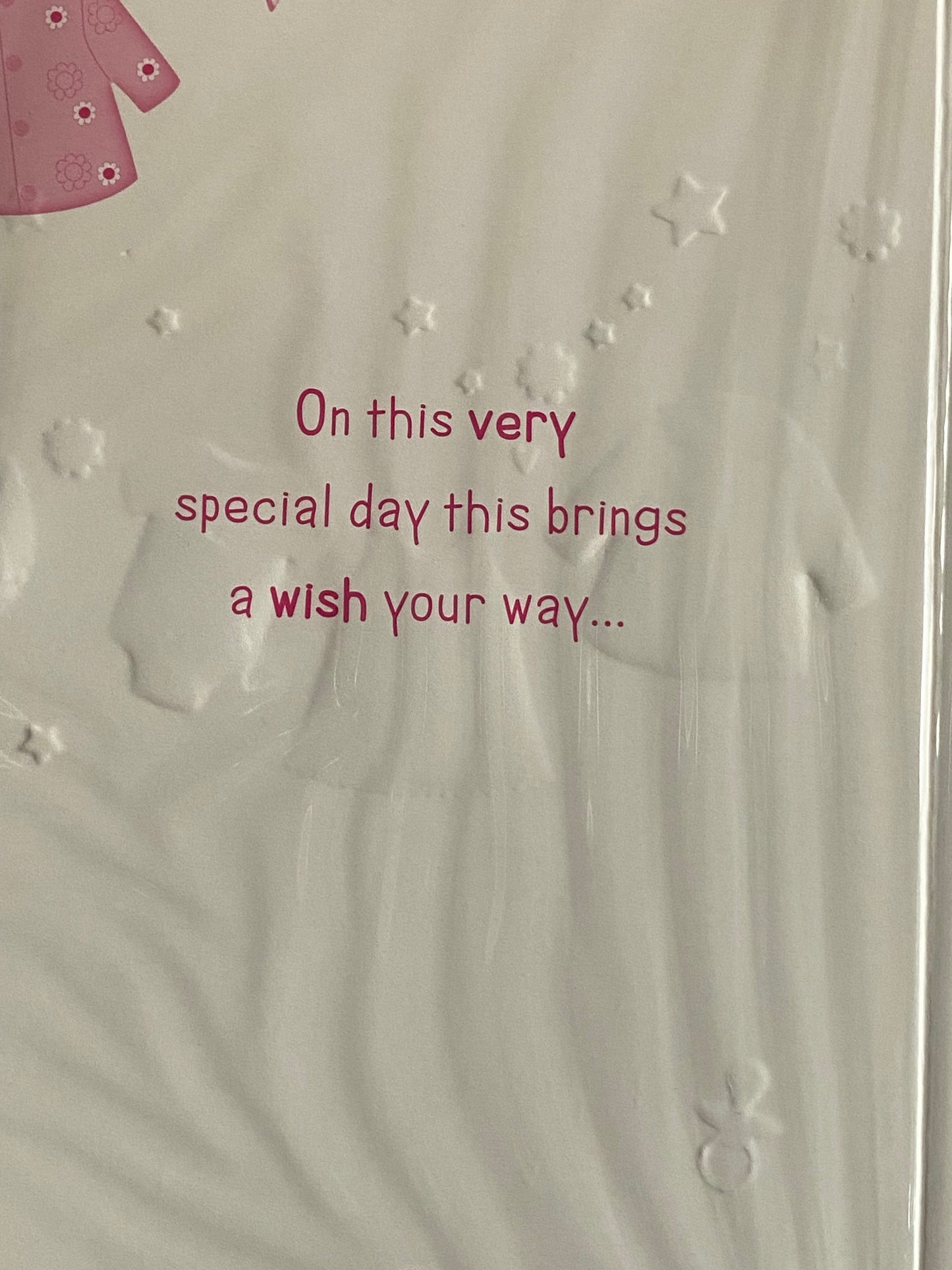 Special Wishes On The Christening of A Gorgeous Goddaughter Goddaughter's Christening Day Card Pink Clothes/Pink Words Foil Detail(PH39997E)