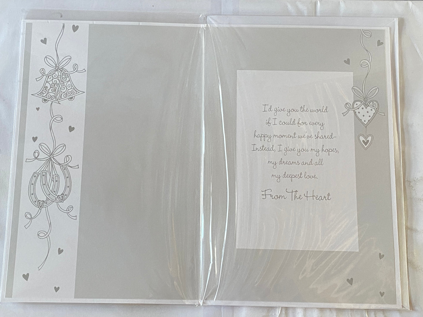 On Our Silver Wedding Anniversary Dear Wife 25th Wedding Anniversary Card Bells/Horseshoes/Hearts Foil Detail(HCP049193B)