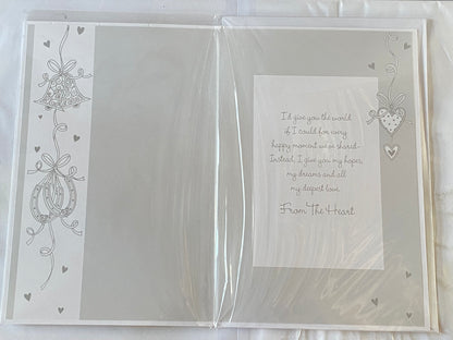 On Our Silver Wedding Anniversary Dear Wife 25th Wedding Anniversary Card Bells/Horseshoes/Hearts Foil Detail(HCP049193B)