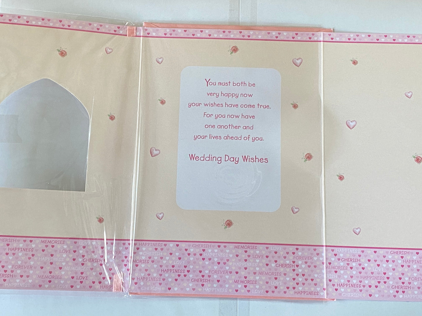 To A Special Grandson And & Wife On Your Wedding Day Wedding Day Card Pink/Silver Bride & Groom Teddies 3D/Glitter/Ribbon/Foil Detail(PRELUDE32070)