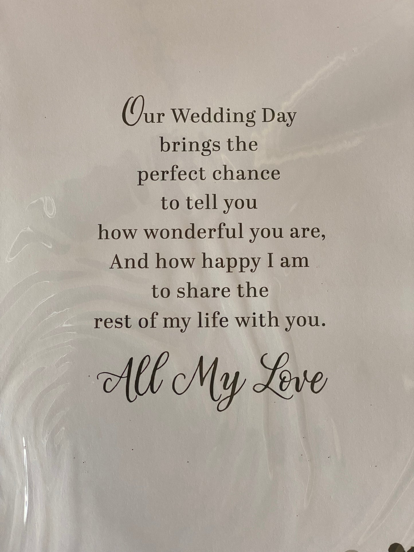 For My Amazing Husband On Our Wedding Day A celebration Of Love Wedding Day Card Hearts/Words 3D/Glitter/Foil Detail(PRELUDE48313)