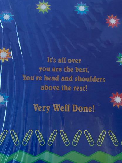 Good Luck! In Your A-Levels You're A Star Card A Level Exams Exam Blue/Red-Big Star Foil Detail(SS31189B)
