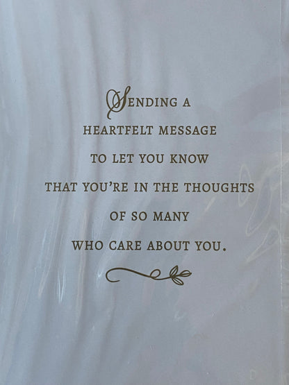On The Loss of Your Sister Sympathy Card Condolence Big White Lilies Foil Detail(NC-VA222B)