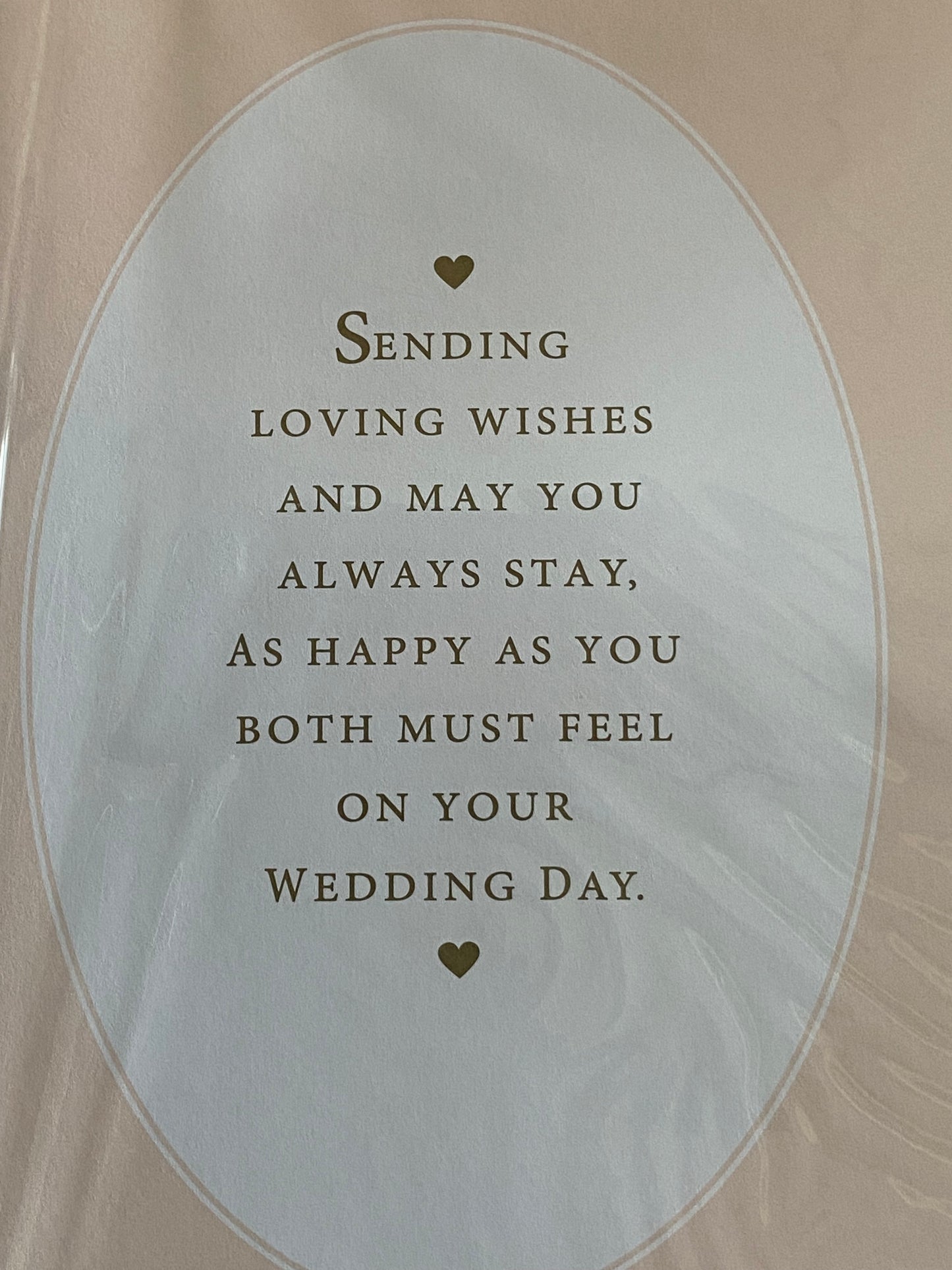 For A Special Son & Wife On Your Wedding Day Card Grey/Pink Bride+Groom Pearls/Glitter/Foil Detail(PRELUDE45569)