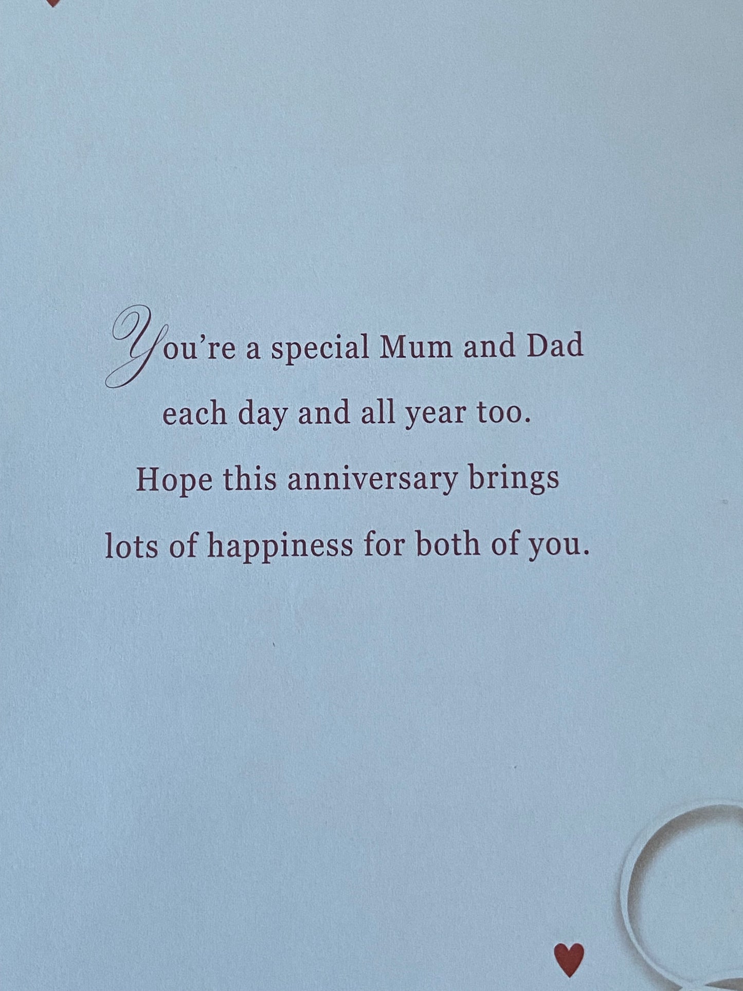Congratulations On Your Pearl Anniversary Mum & Dad 30th Wedding Anniversary Card Champagne/Lantern Foil Detail Larger Card(XYOP125009/03)