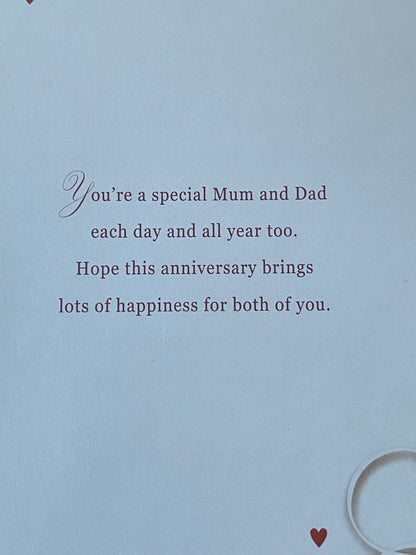 Congratulations On Your Pearl Anniversary Mum & Dad 30th Wedding Anniversary Card Champagne/Lantern Foil Detail Larger Card(XYOP125009/03)