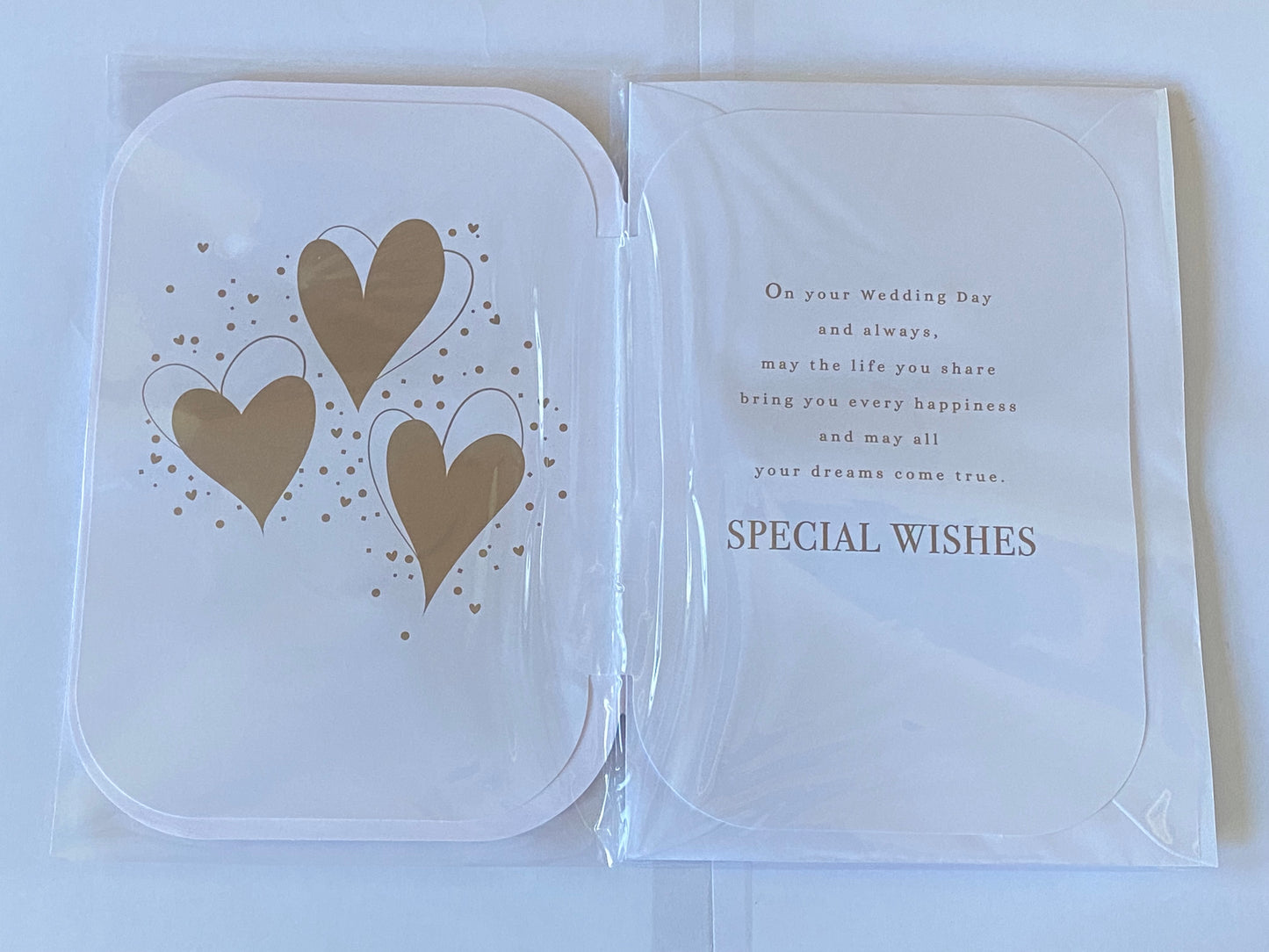 To A Special Mrs & Mrs On Your Wedding Day Forever & Always Wedding Day Card Gold Hearts/Words Pearls/Glitter/Foil Detail(PRELUDE47271)