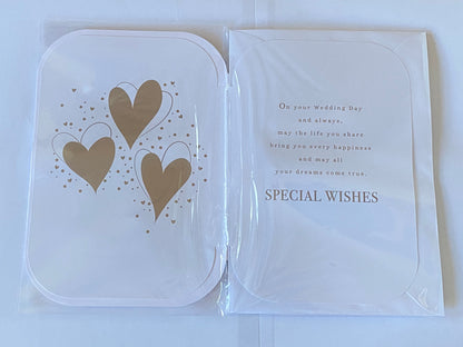 To A Special Mrs & Mrs On Your Wedding Day Forever & Always Wedding Day Card Gold Hearts/Words Pearls/Glitter/Foil Detail(PRELUDE47271)