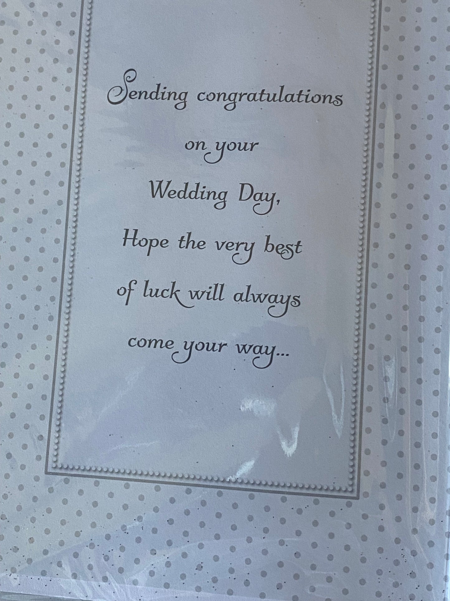 On Your Wedding Day Mr & Mr Congratulations Wedding Day Card Silver/White Words 3D/Glitter/Foil Detail(PRELUDE41519)