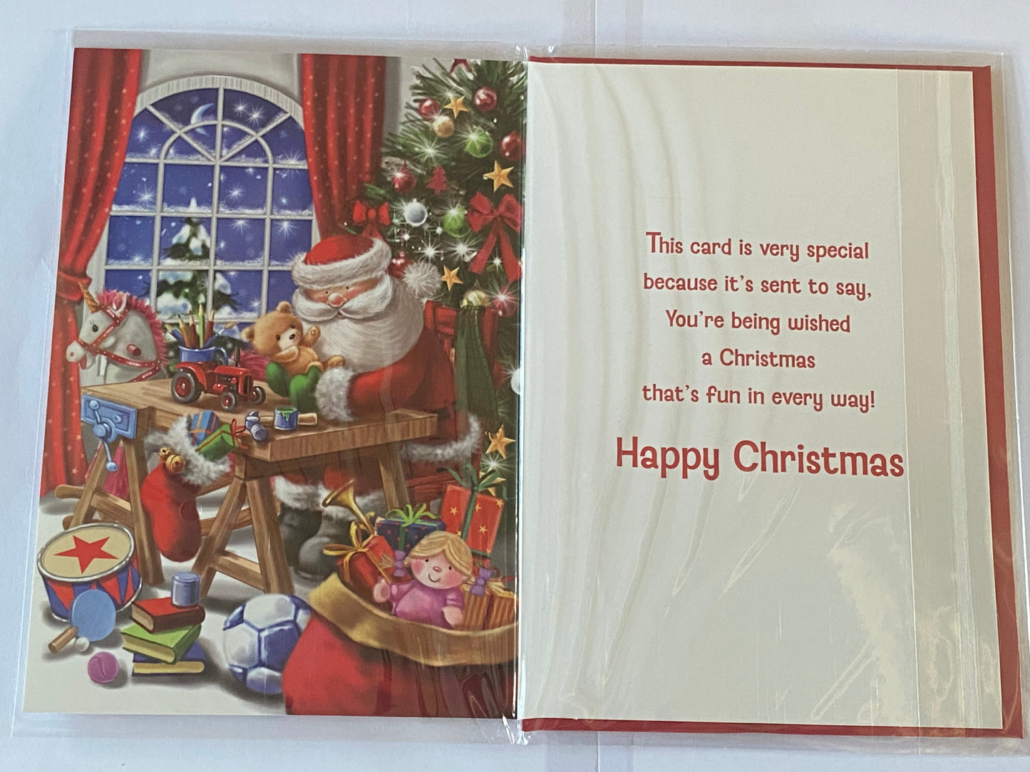 To An Amazing Cousin Christmas Card Cute Santa/Toys Foil Detail(NC-VX111A)