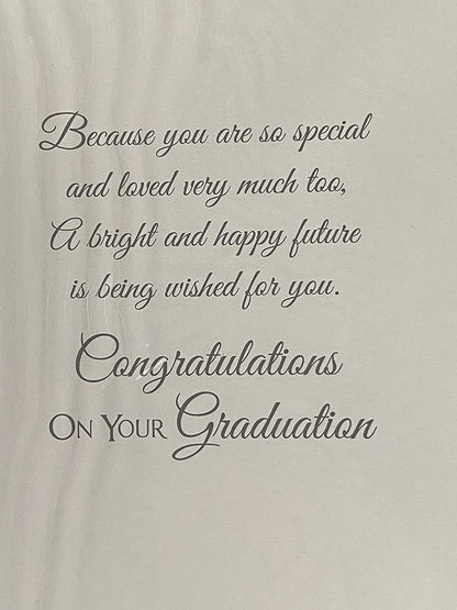 For A Special Niece On Your Graduation Card Graduated Congratulations Well Done Graduates Holding Scroll Foil Detail(PH39798E)