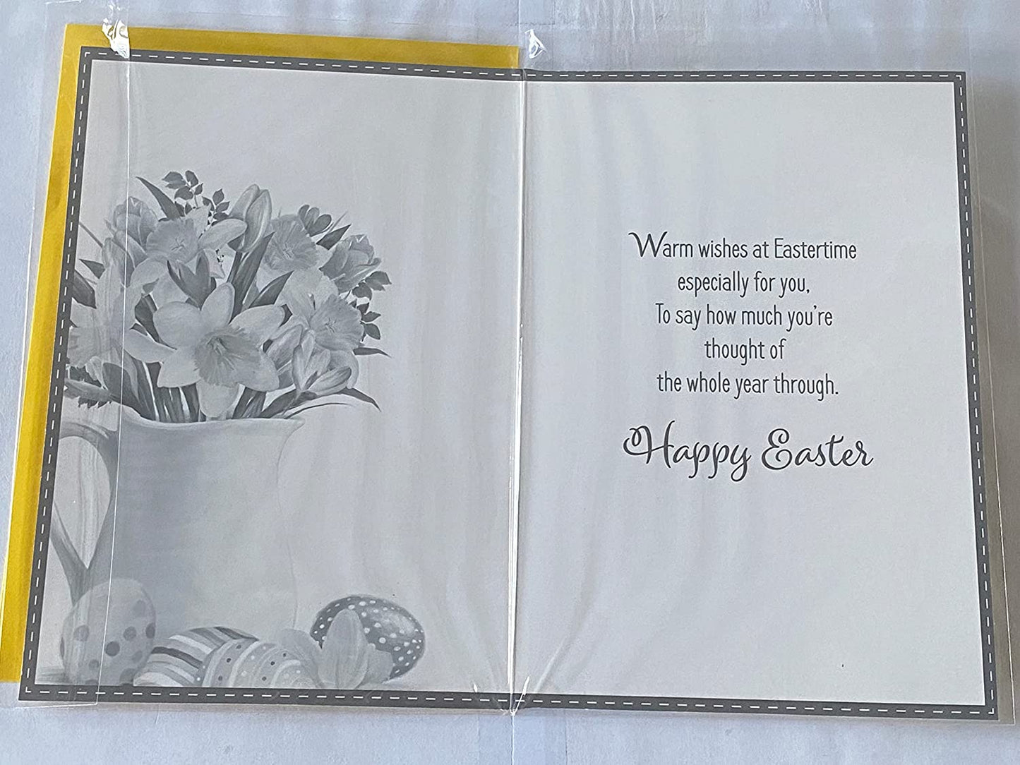 To All Of You Happy Easter Card Multi Flowers/Jug/Eggs Glitter/Foil Detail(PH48821A)