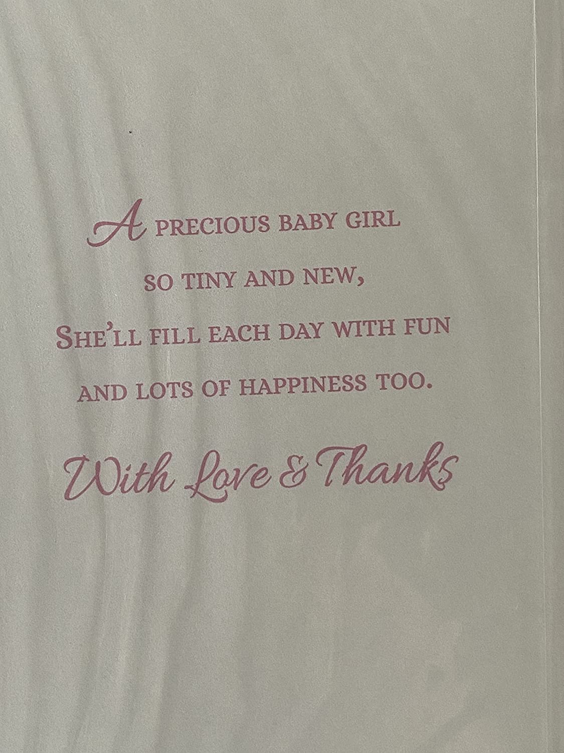 Loving Wishes On The Birth Of Our Great-Granddaughter New Baby Girl Born Card From The Great-Grandparents White Crib/Teddy Foil Detail(VA101E)