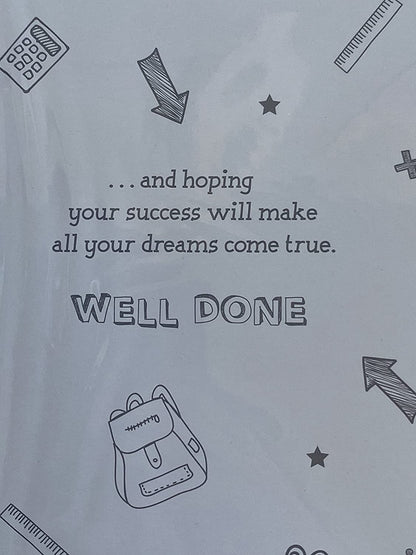 Congratulations On Your A-Level Results Card A Levels Well Done Passed Passing Pass Exams Congratulations Red-Multi Words/Pictures Foil Detail(PH39797A)