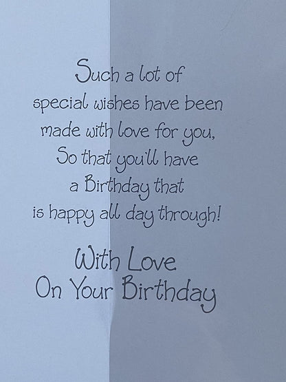 Happy Birthday Granddaughter Now You're 1 One First 1st Birthday Card Teddy/Presents/Cake Foil Detail